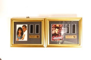 Two limited edition In Thing James Bond movie film cells for Tommorrow Never Dies and Octopussy, L31