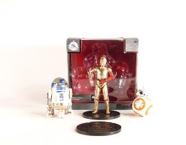 Disney Store Star Wars Elite Series Droid Gift Set R2-D2 BB-8 C-3PO, no base