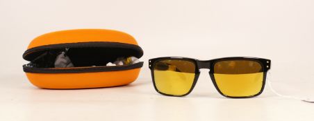 Oakley Holbrook sunglasses, frame Polished Black, lens 24K Iridium, OO9102-08