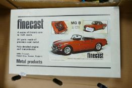 Wills Finecast, 1/24 scale MG B metal kit, (boxed , unchecked, sealed with Sellotape).