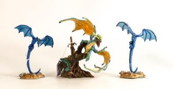 Enchantica Saalemnok together with two Baross dragons EN2142, height of tallest 16cm (3)(boxed)