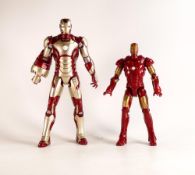 A collection of Marvel Hasbro Iron Man Figure & similar, tallest 39cm