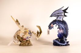 Land of the Dragons Large Sapphire Dragon K161 and Enchantica Eorostra, height of tallest 28cm (2)