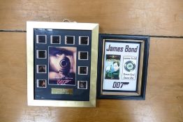 James Bond film cell together with James Bond screen used casino chip, L24 H29 (no cert) (2)