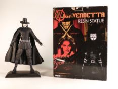 Neca V For Vendetta Resin Statue Limited Edition Figure , boxed but unchecked, height of box 40cm