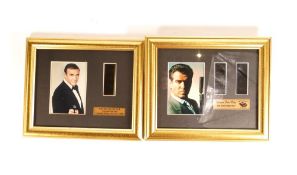 Two limited edition In Thing James Bond movie film cells for Die Another Day and Never Say Never,