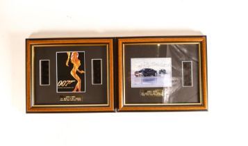 Two limited edition Safe Albums James Bond movie film cells for The World is Not Enough and Die