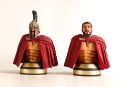 Two Neca 300 King Leonidas Bust figure's, height 18cm(2)