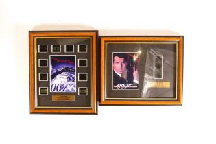 Two limited edition In Thing James Bond movie film cells for Tomorroe Never Dies Series 2 and Die