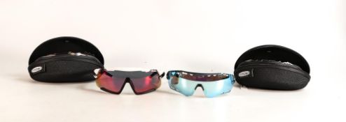 Two pairs of Tifosi Optics Sunglasses including Model Aethon in colour white/ black and Alliant in