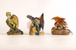 land of the Dragons small Lake Dragon K041 together with Small Desert Dragon K006 and Small Woodland