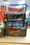 Boxed Burago Model Toy Cars including Dodge Viper RT/10, Bugatti Type 59, Citroen 15CV Ta& Ferrari