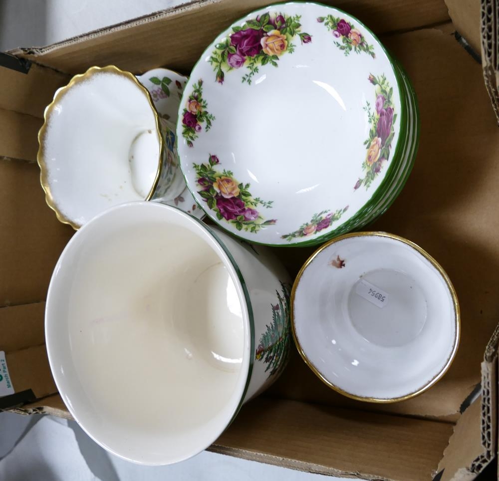 A mixed collection of items to include 6 x Royal Albert Old Country Rose Pattern fruit bowls,