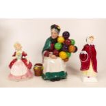 Royal Doulton Figures Valerie Hn2107, Georgina Hn2377 & Balloon Seller Hn1315(3)