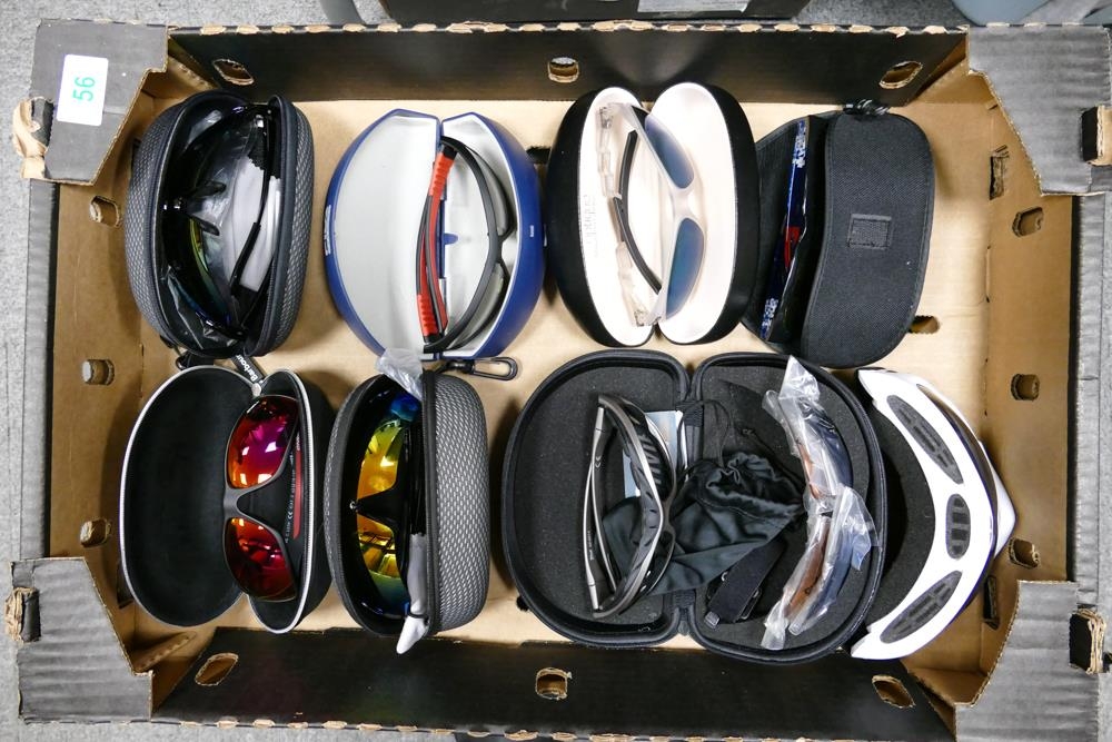A collection of gents and ladies sunglasses to include Adidas, Crivit, Zepol, Iron Man, etc (1 tray)