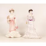 Two Coalport Limited Edition Golden Age Figures -Georgina & Eugenie First Night at the Opera