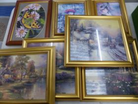 A collection of 7 framed prints and similar items