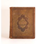 19th century leather bound book "Bunyan's Pilgrim's Progress and Other Works with notes" with colour