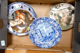 A collection of wall plates to include Royal Grafton Victorian Paintings collection, oriental