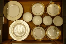 Four Minton Buckingham pattern Cups & Saucer together with similar Felicity patterned side plates