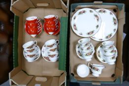 A Mixed Collection of Teaware to include Elizabethan English Garden, Sutherland HM and Duchess