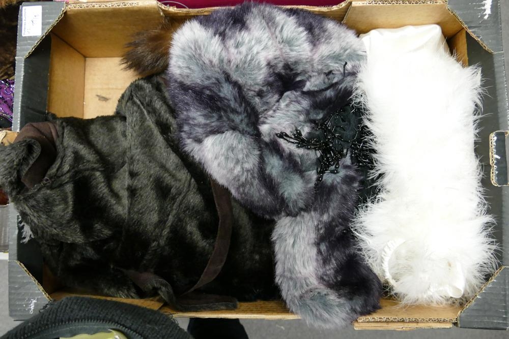 A mixed collection of items to include Fur Stoles, Mens Hats, Ladies Handbags , Purses etc (3 trays) - Image 4 of 4