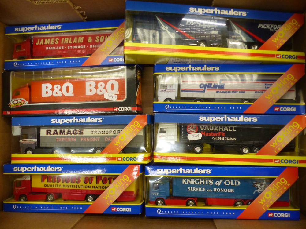 A mixed collection of Corgi Super Haulers & Corgi Wheels boxed lorries (8)