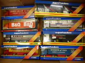 A mixed collection of Corgi Super Haulers & Corgi Wheels boxed lorries (8)