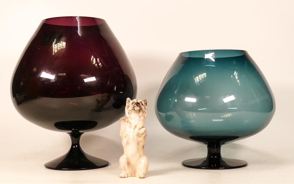 Royal Doulton Cairn Terrier HN2589 together with two Mid Century display glasses (3)