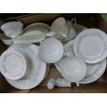 Wedgwood Josephine patterned dinnerware to include 8 dinner plates, 8 salad plates, 7 soup