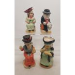 A Group of Four Kevin Francis Miniature Character Jugs to include Mini Churchill Lion, Guild Issue