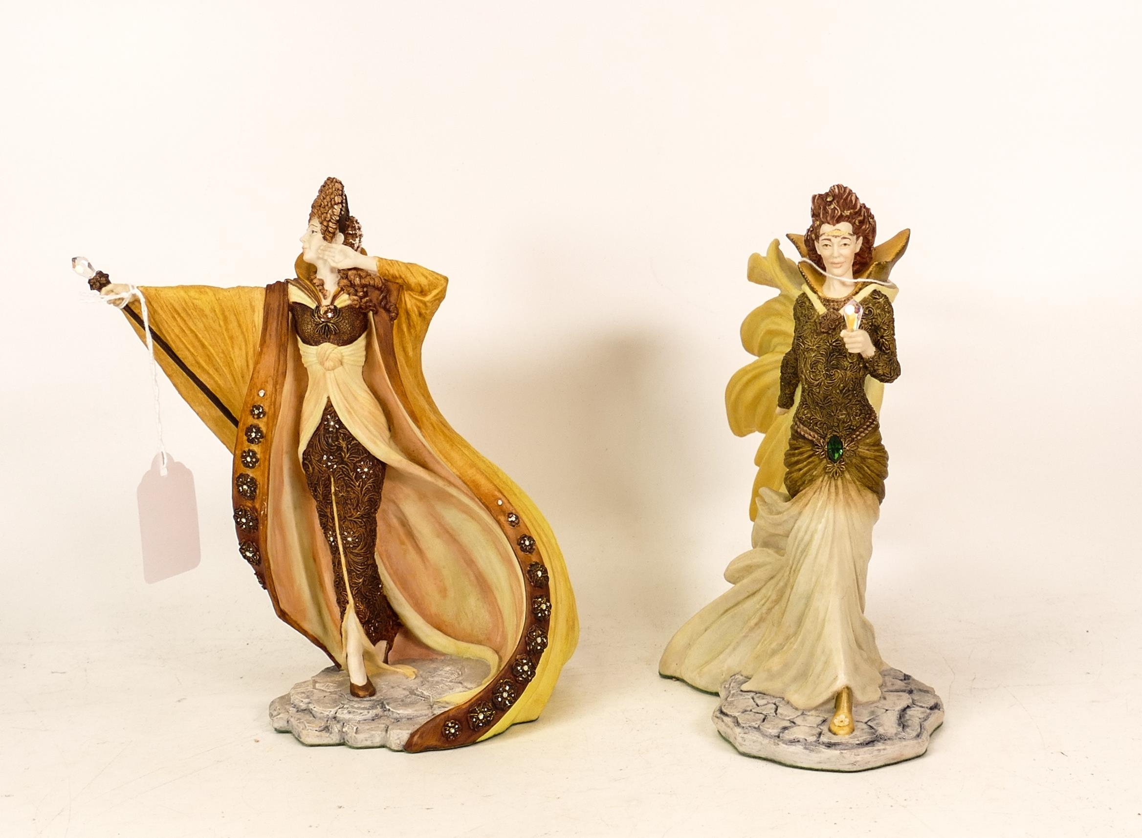 Enchantica Vijian The Summer Witch and Bruntian High Witch of Spring, height of tallest 22cm (2)