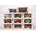 A collection of Exclusive First Edition OO scale Model Buses including E10102, E10203, Dundee