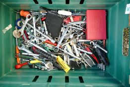 A collection of mainly unused hand tools including screwdrivers, spanners, pliers, etc (1 tray)