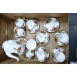 Royal Albert Old Country Roses patterned coffee set