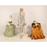 Royal Doulton Seconds Figures Romance Hn2430, Flirtation Hn3071 & Clarissa Hn2345(3)