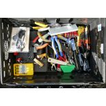 A collection of mainly unused hand tools including screwdrivers, spanners, pliers, etc (1 tray)