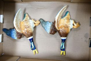 Pair Falcon Ware Large Flying Duck Wall Plaques model 1360