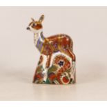 Royal Crown Derby Collectors Guild Fawn Paperweight, gold stopper