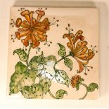 Lise B Moorcroft Honeysuckle Tile ,26cm x 26cm