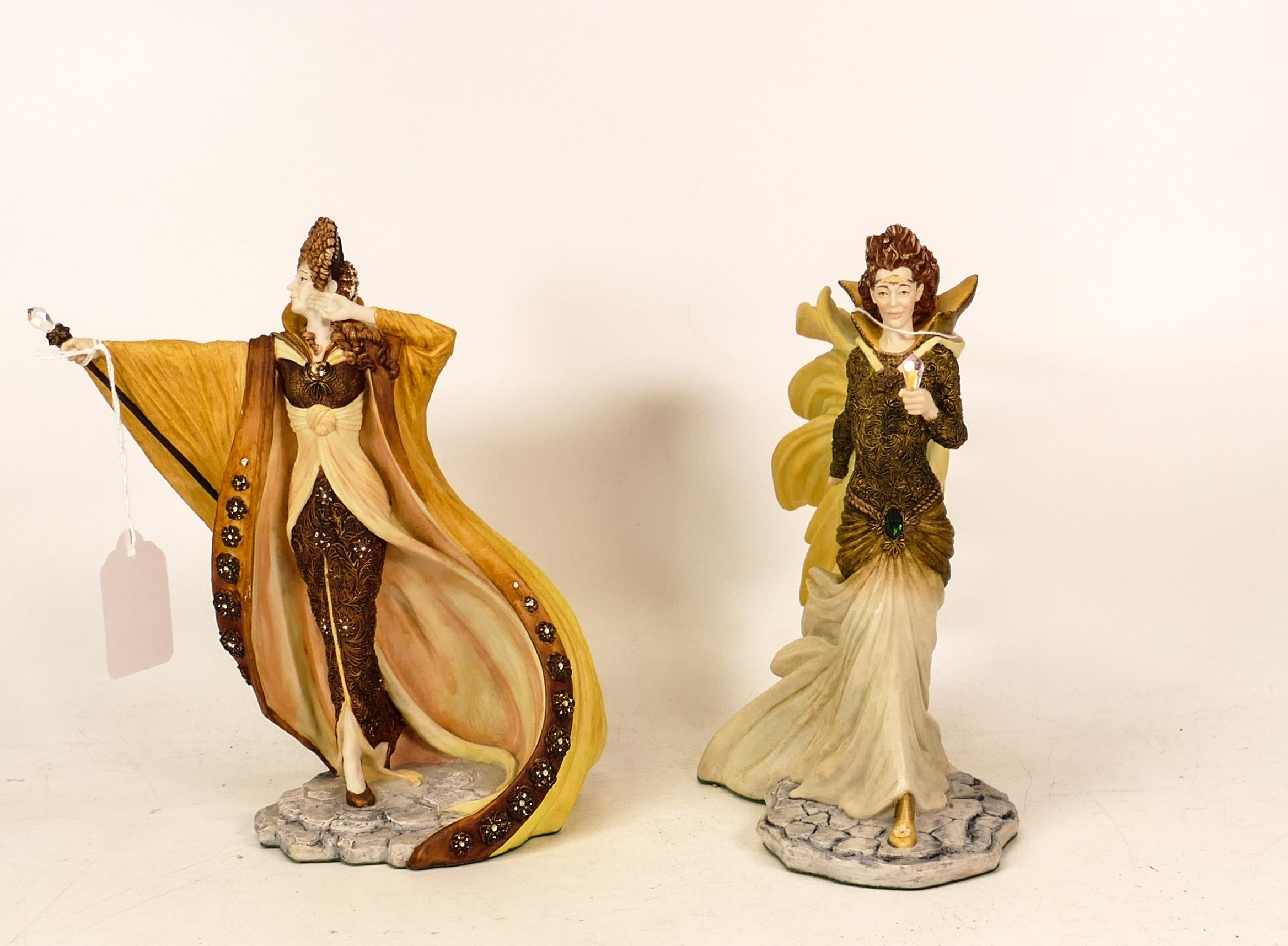 Enchantica Vijian The Summer Witch and Bruntian High Witch of Spring, height of tallest 22cm (2) - Image 2 of 2