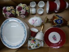 A mixed collection of ceramic items to include damaged Doulton Lambeth Vase, Aynsley Floral Fancies,