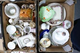 A mixed collection of items to include Cottage Ware Biscuit Barrel, decorative wall plates, Wedgwood