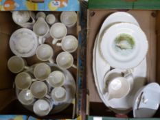 A collection of fish dinnerware from Crown Derby, Woods Ivory Ware, etc together with Poole