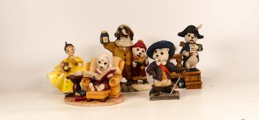 The world of Willy Westy figures My book of Ancestors, Christmas Carol, Musketeer and Ship Ahoy
