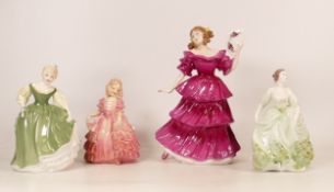 Royal Doulton Lady Figures Jennifer Hn2447 & Rose Hn1368, seconds figure Fair Maiden Hn2211 &