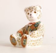 Royal Crown Derby Limited Edition The Regal Goldie Bear Paperweight, gold stopper with box & cert