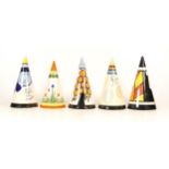 Three Crown Devon Dorothy Ann Conical Sifters to include Devon Ware Sifter and Heron Cross Sifter by