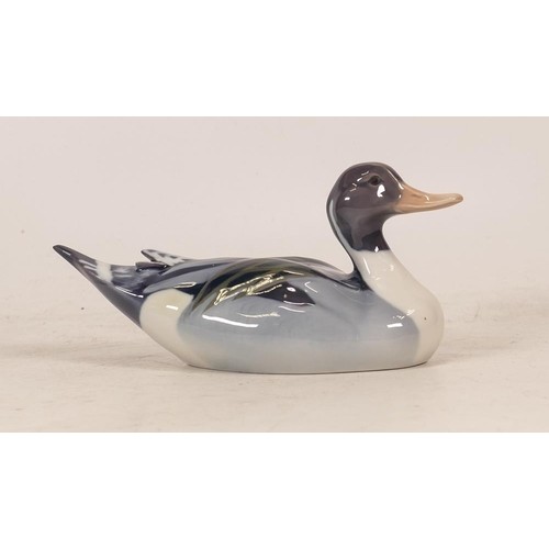 Boxed Royal Copenhagen Denmark Marked #119 Porcelain Mallard Duck Figurine Designed by Peter Herold,