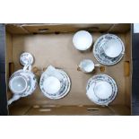 Royal Grafton Indian Tree patterned teaware items to include three trios, milk jug, sugar dish and